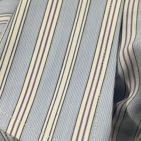 Brooks Brothers Regent Blue Striped Mens Dress Suit Shirt Preppy - Picture 3 of 6